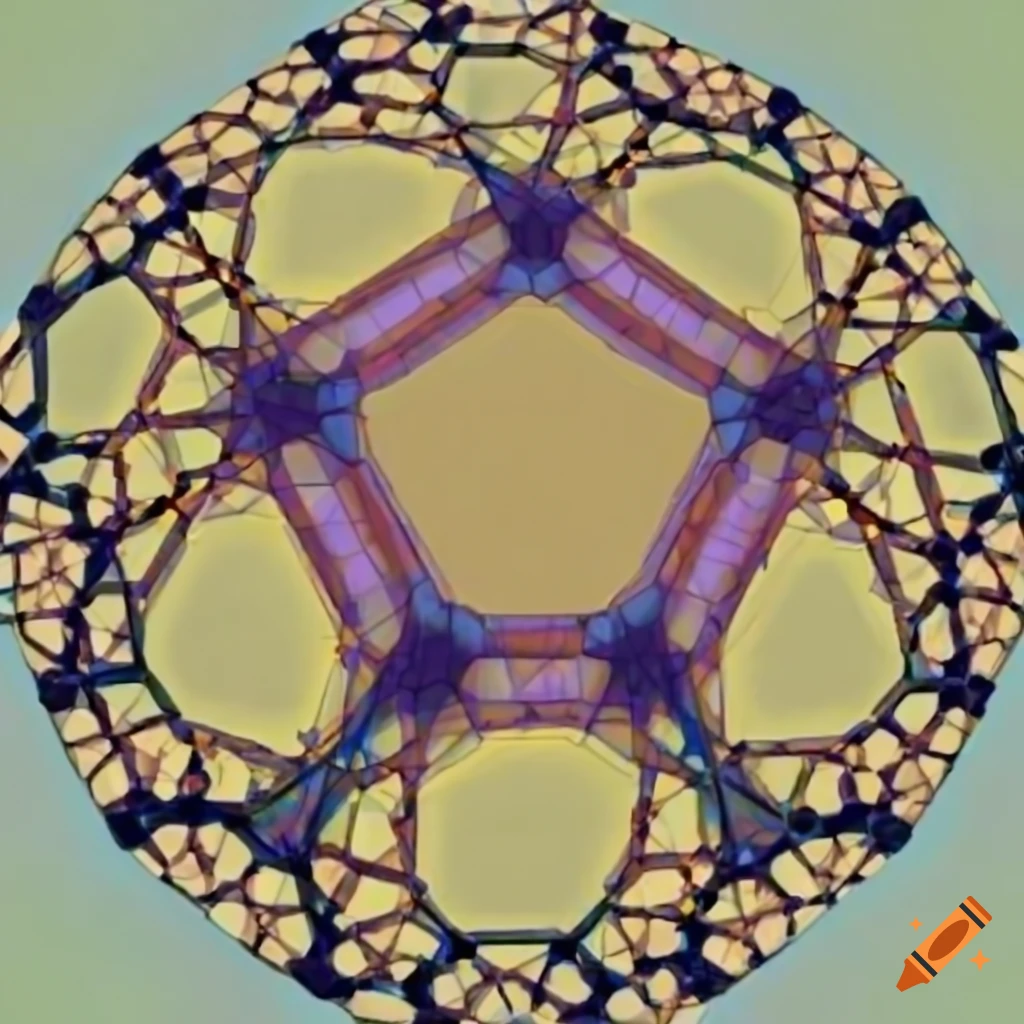 abstract dodecahedron and geometric patterns