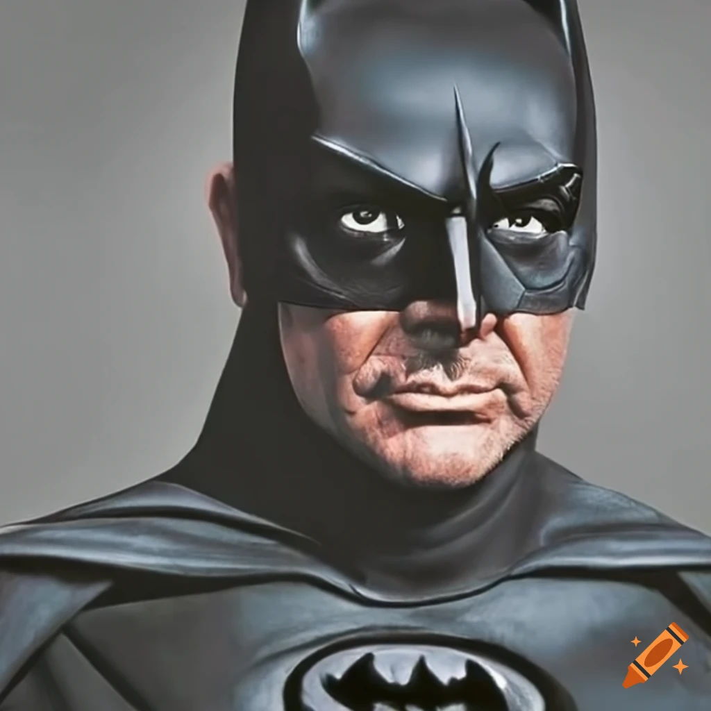 detailed sketch of Sean Connery as Batman