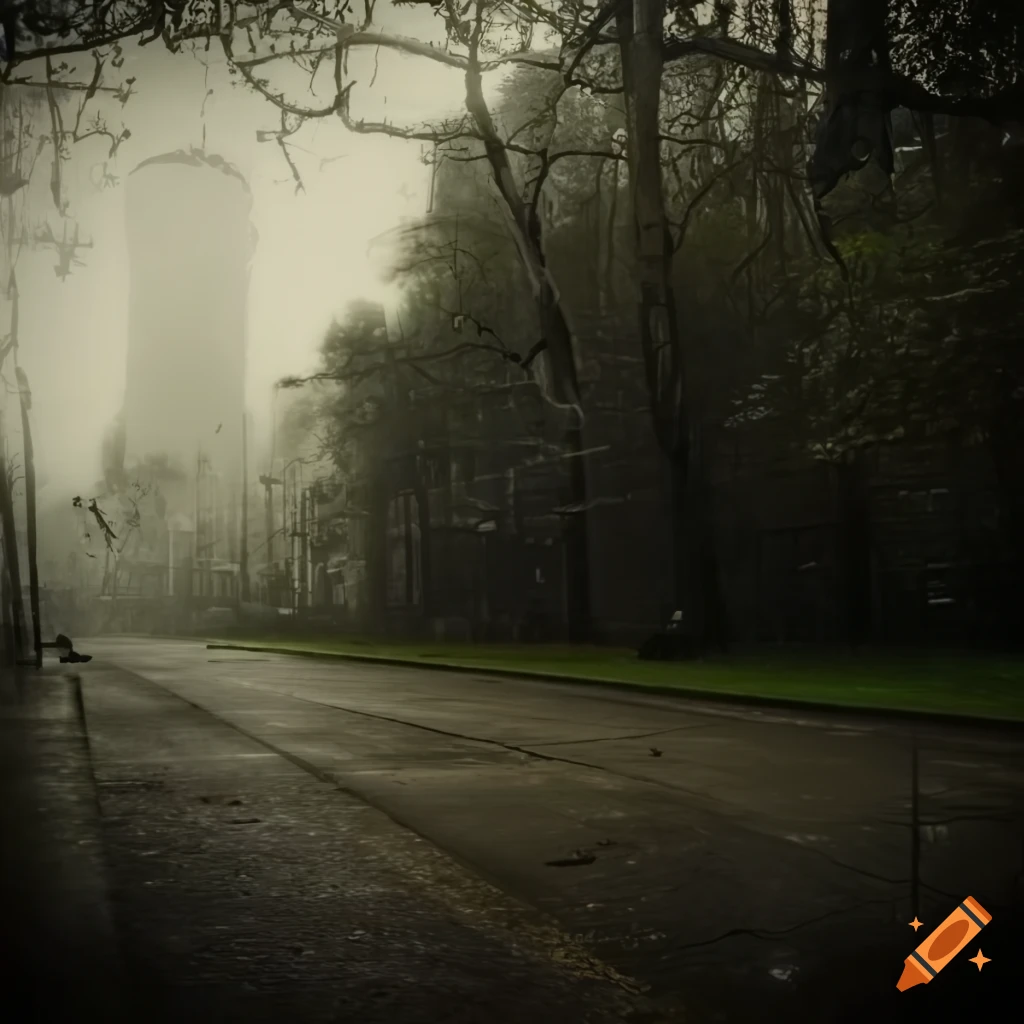 image of a rainy post-apocalyptic world