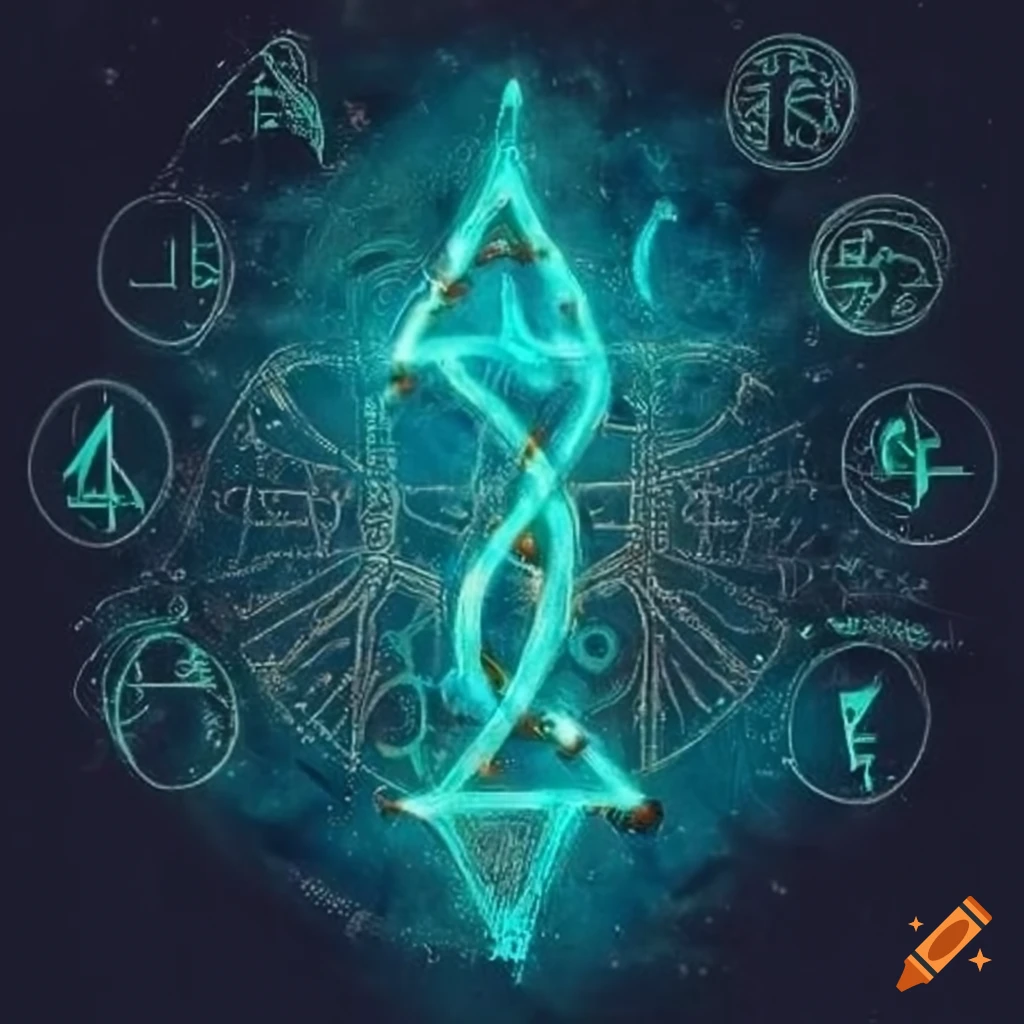 poster with mysterious symbols