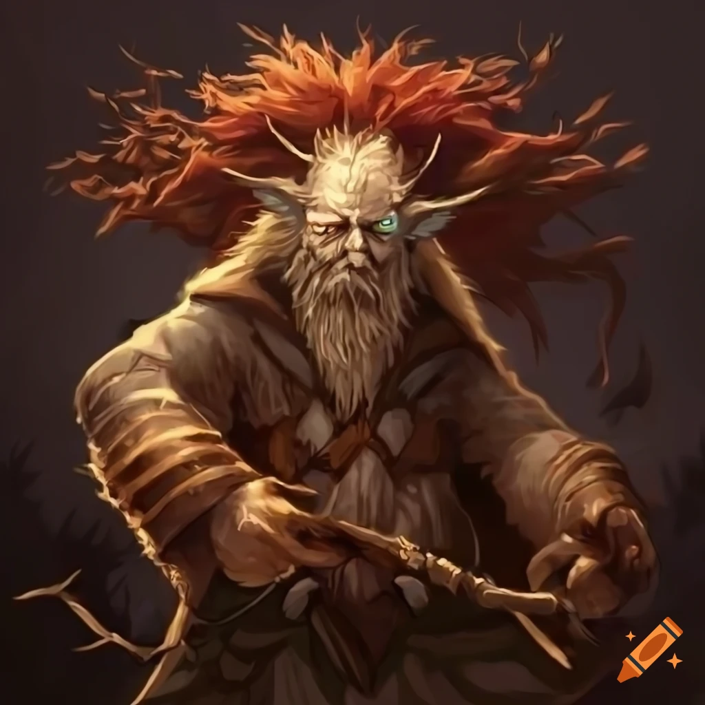 image of Lorian Whisperbark, a druid character from a fantasy world