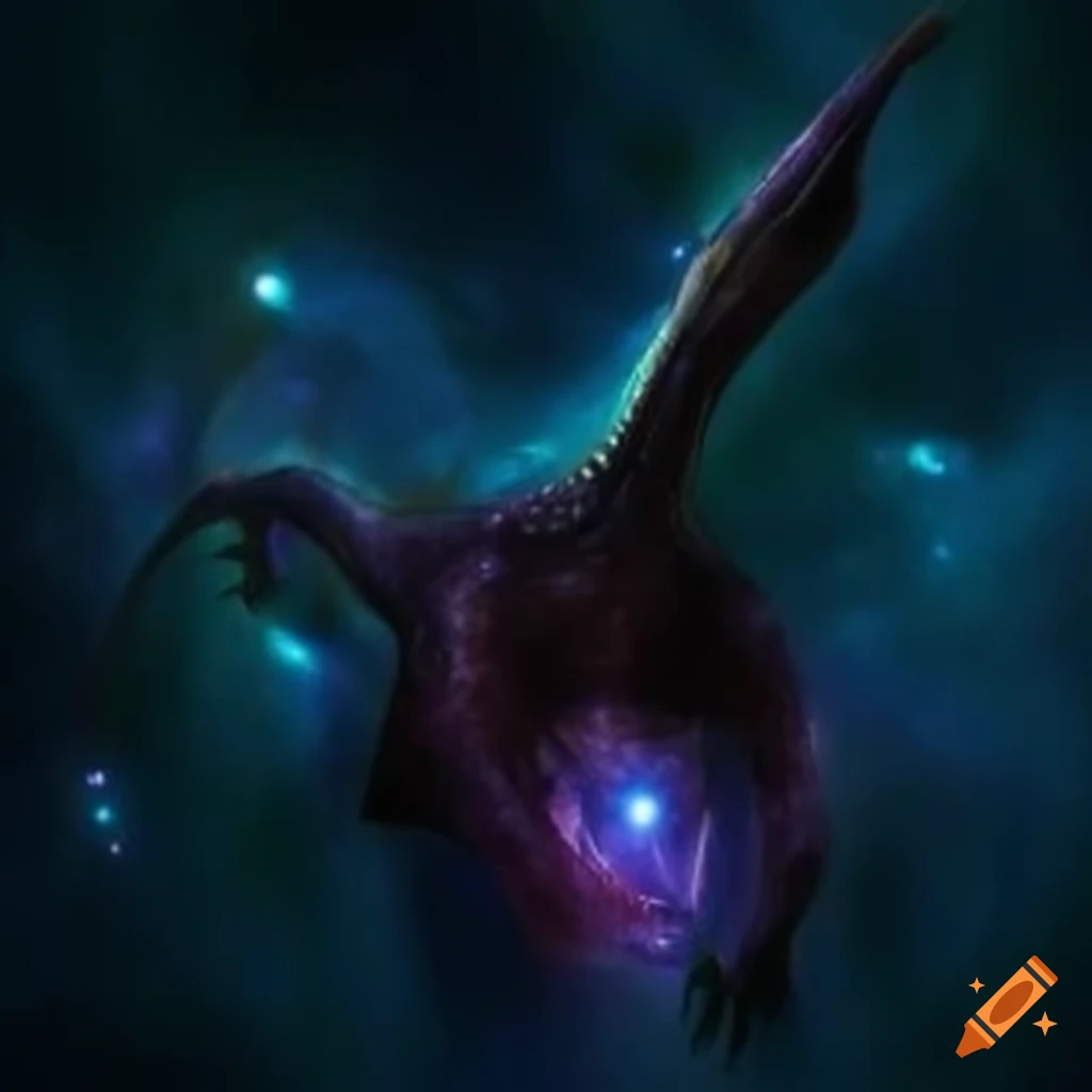 illustration of a cosmic pterodactyl-like entity