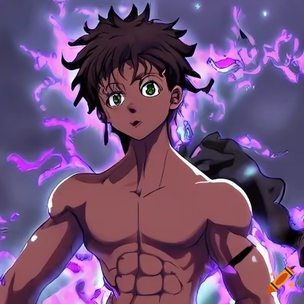 Illustration Of A Dark Skinned Male Character With A Fancy Karate Outfit In Seven Deadly Sins 3760