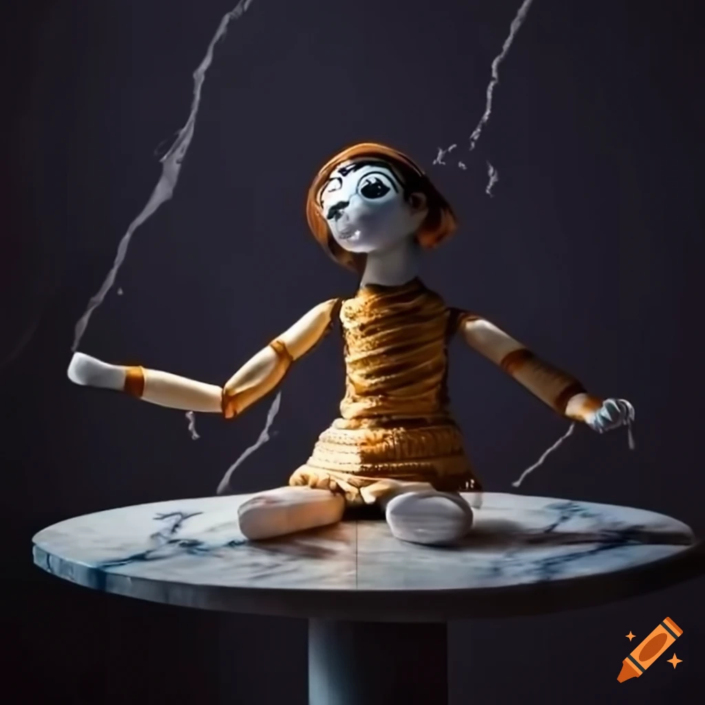 artistic representation of a dancing puppet