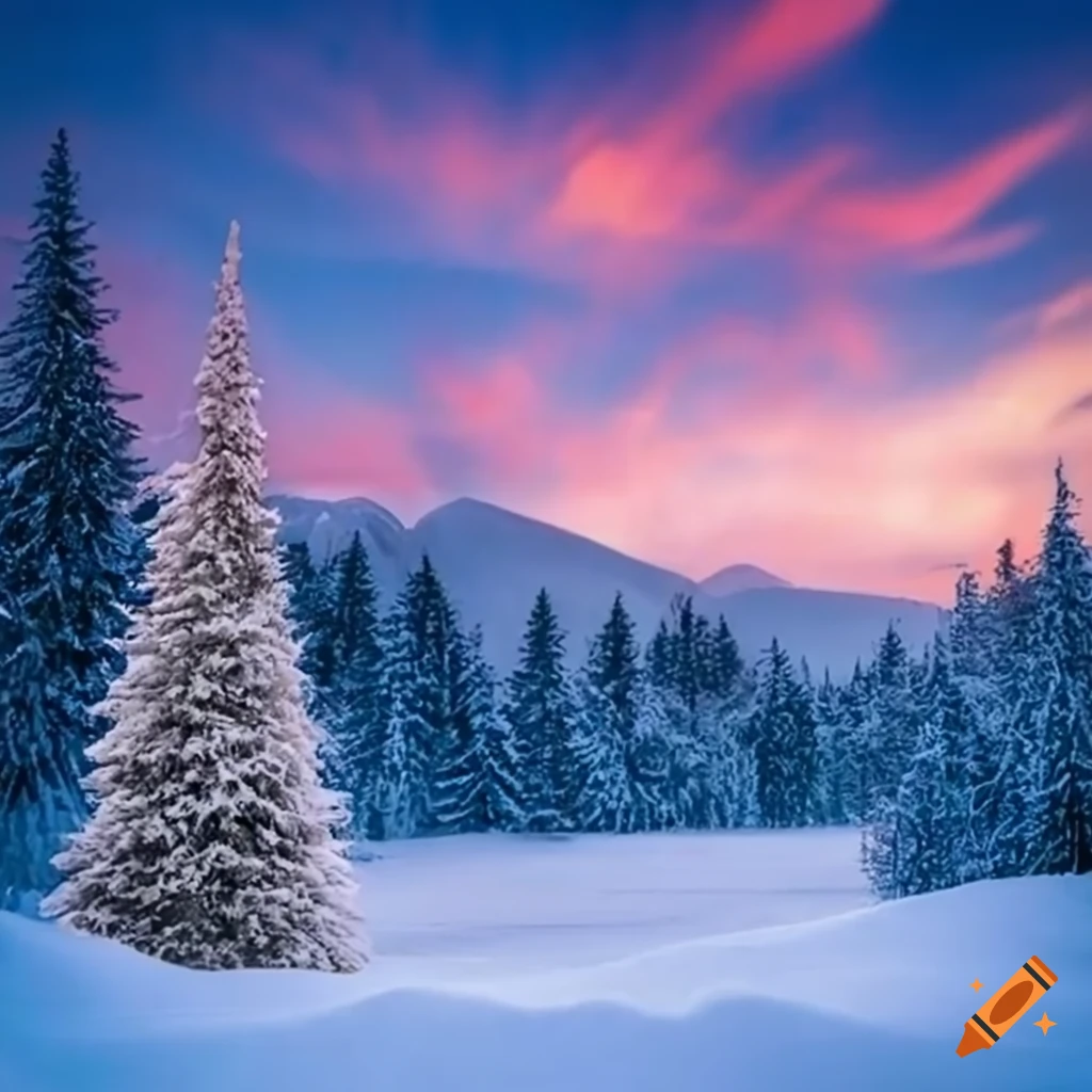 peaceful snowy landscape with Christmas letter combination TKJL