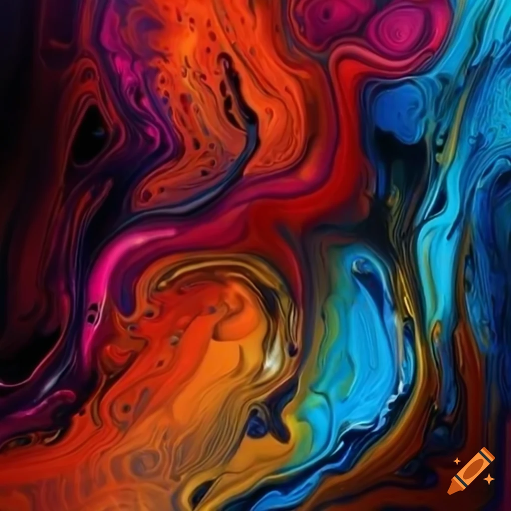 abstract painting of the water cycle