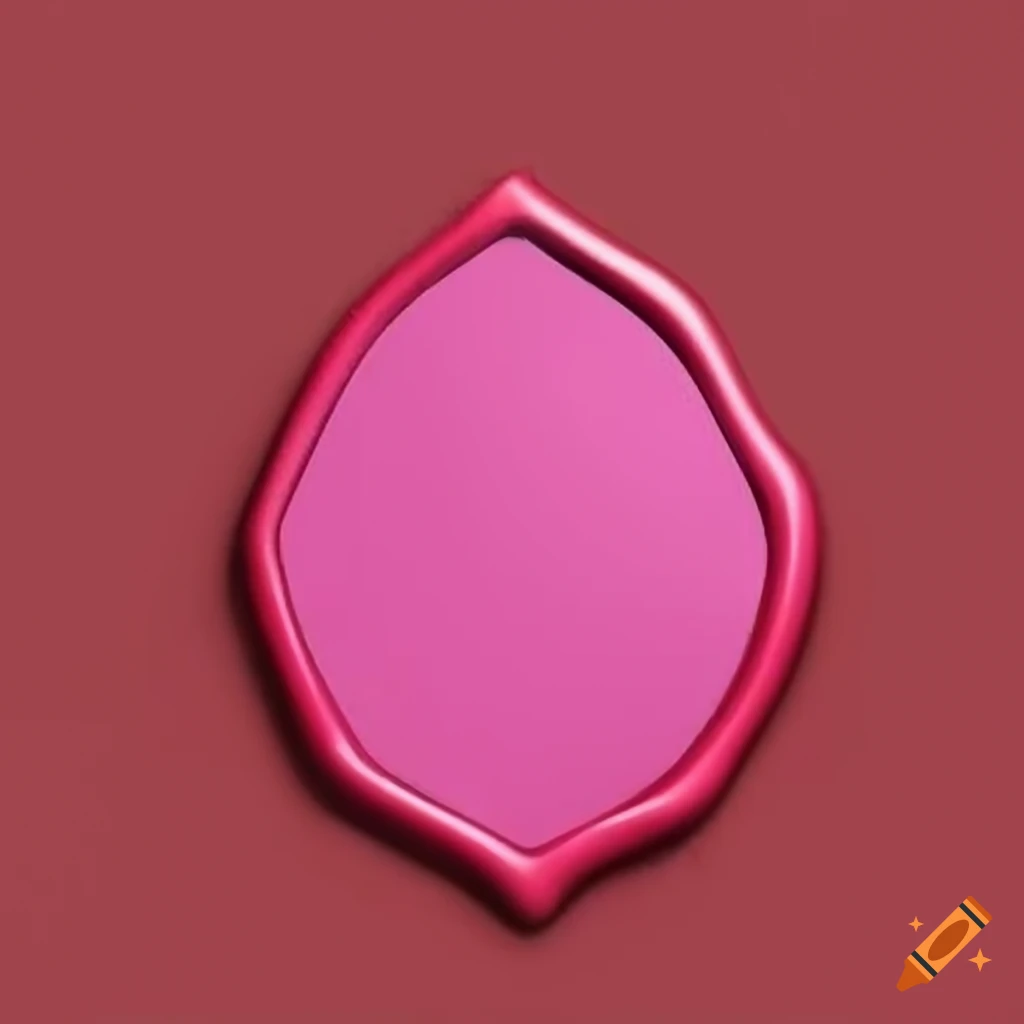 drawing of a pink diamond-shaped wax seal