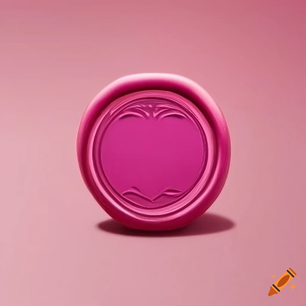 fuchsia pink diamond-shaped wax seal