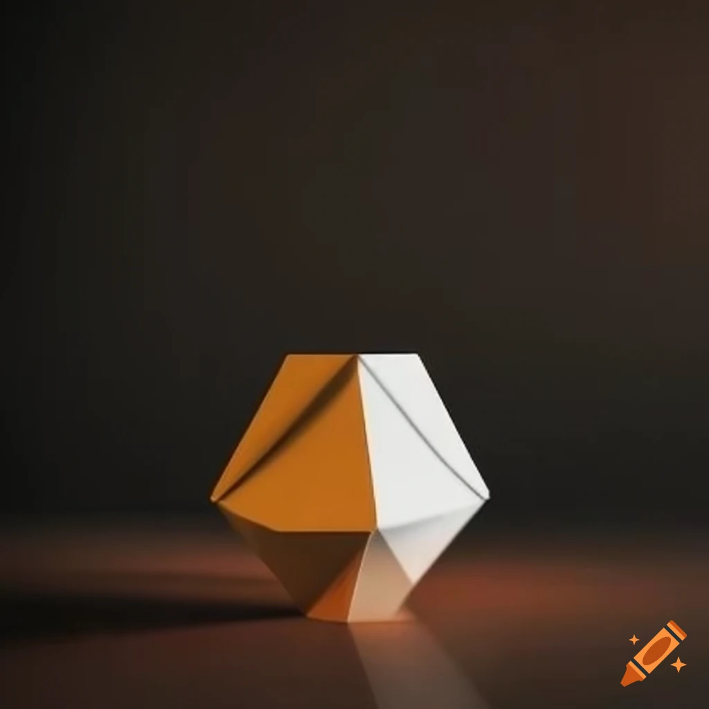 geometric vase with dramatic lighting