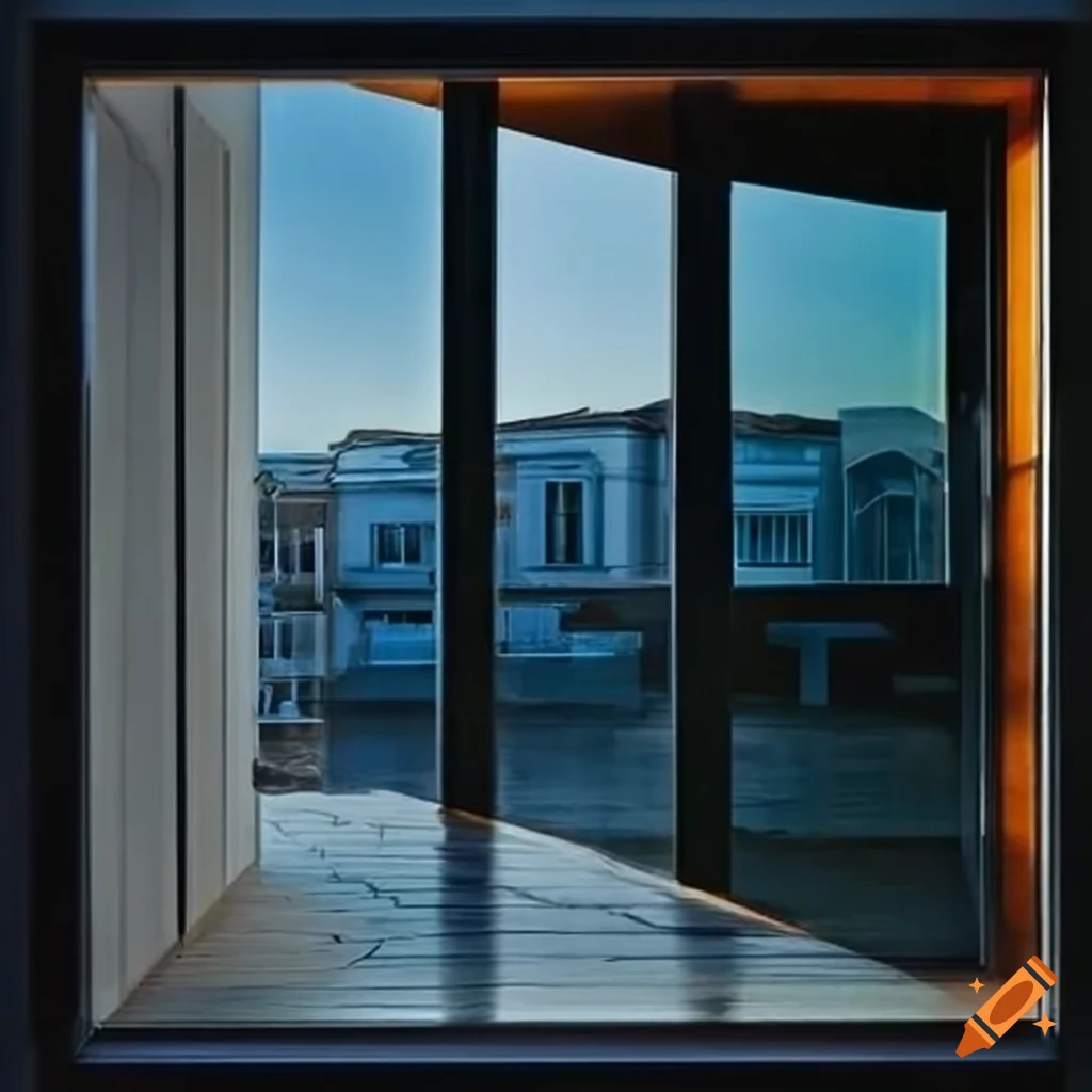 window view of a modern futuristic house