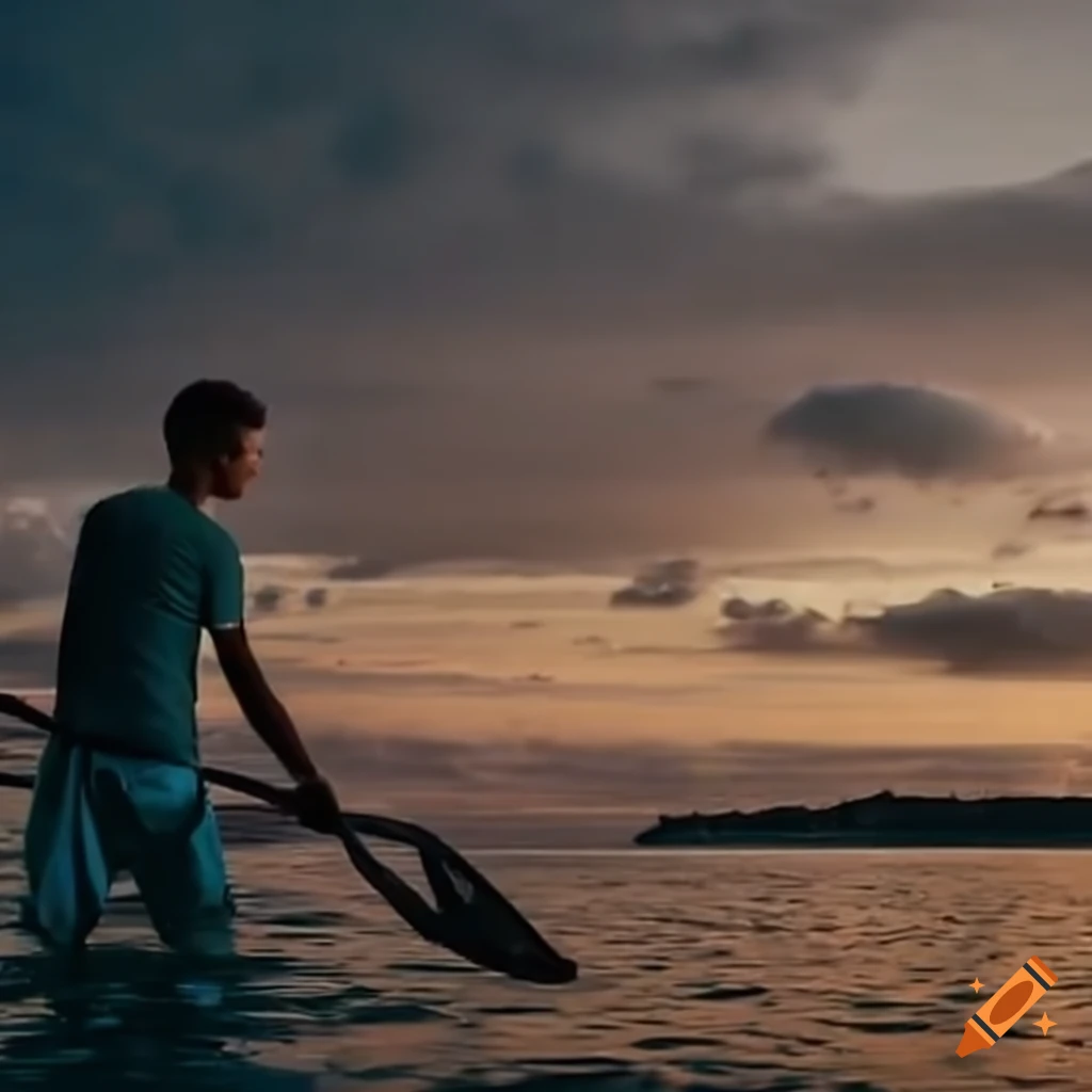 man crabbing by the sea