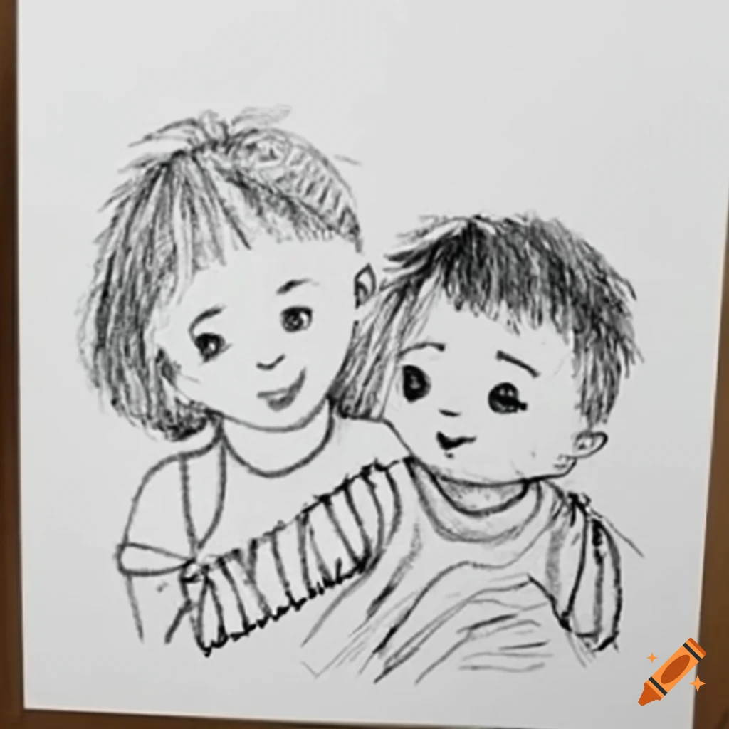 colorful drawing of children playing together