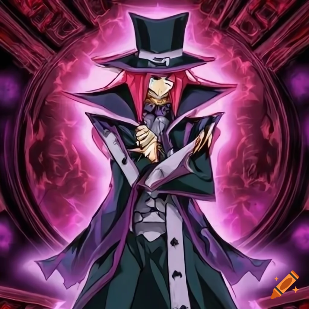 illustration of an evil magician casting red magic