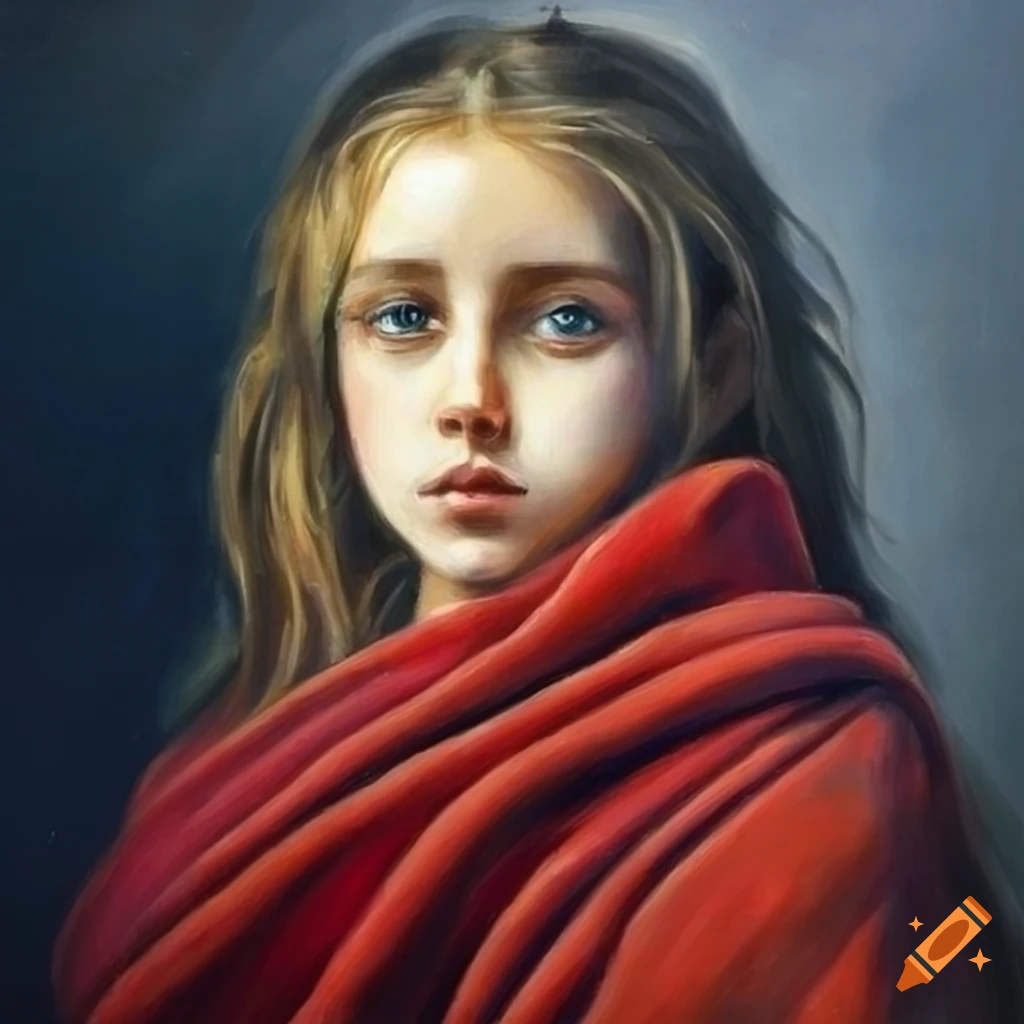 Detailed oil painting of a confident young woman on Craiyon