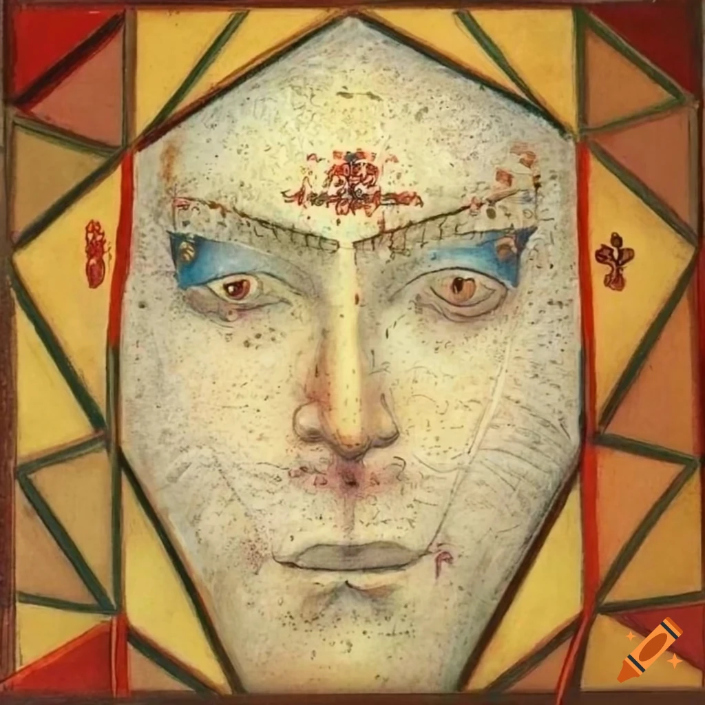 illustration of alchemical symbols and sacred geometry