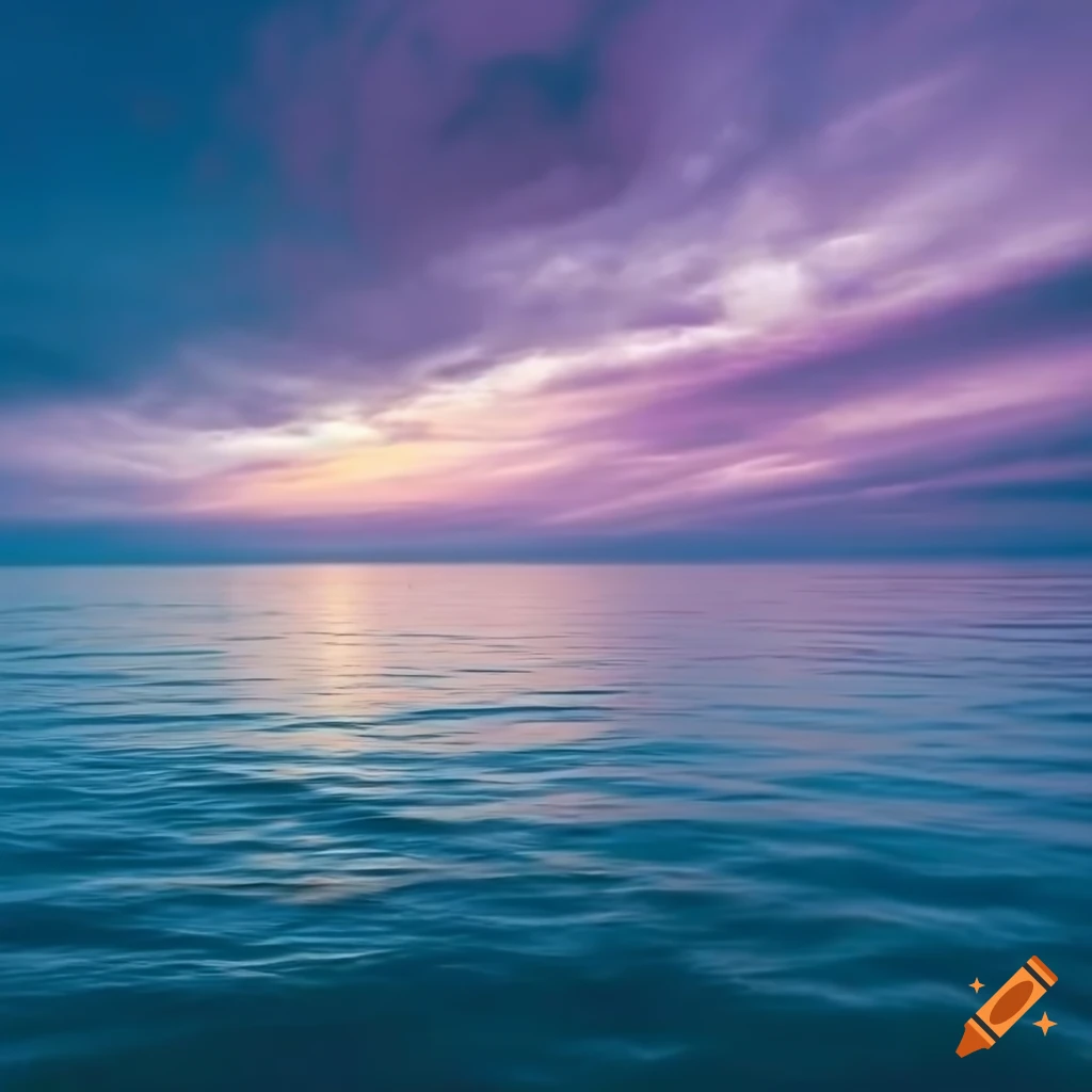 cloudy skies over open sea
