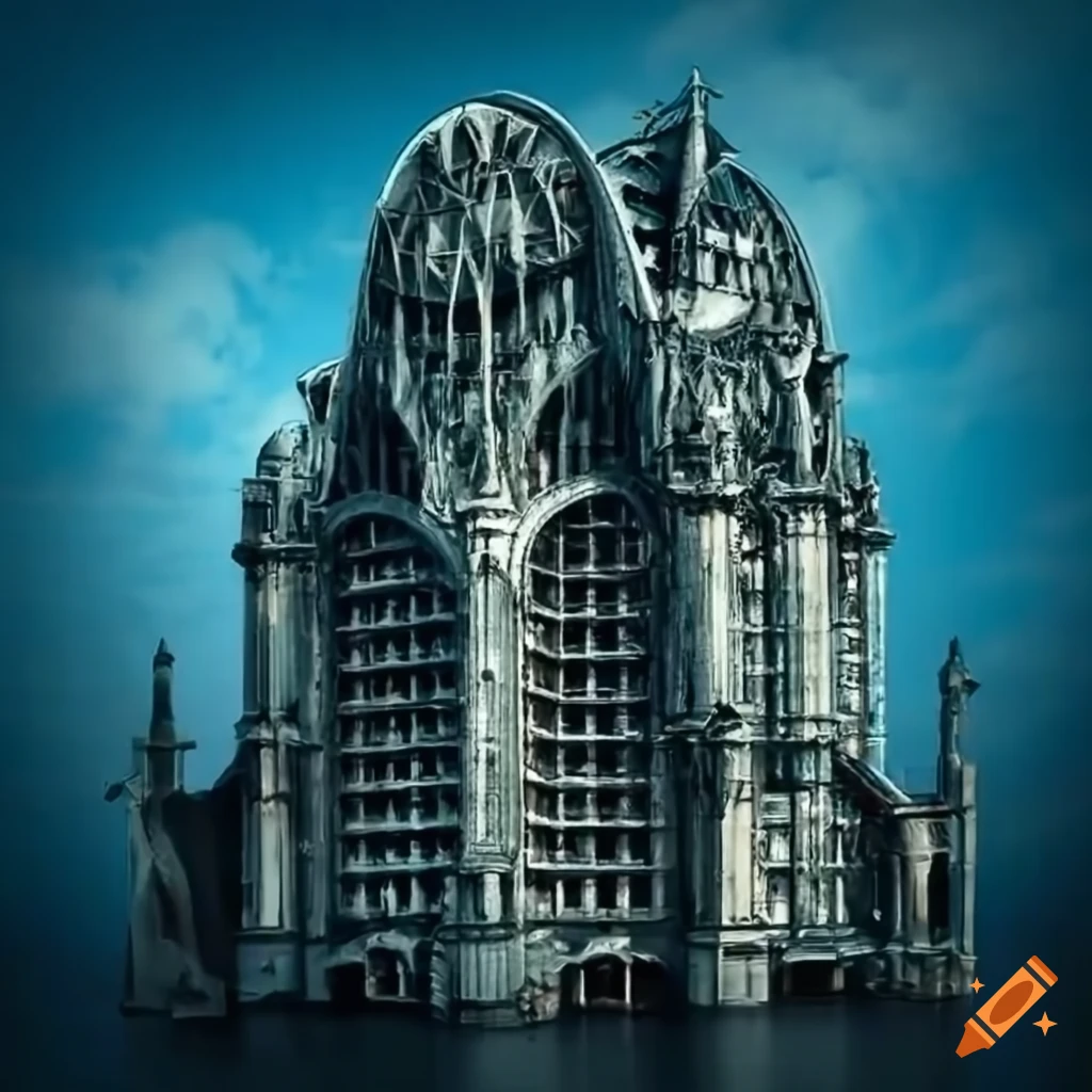 Giger Building Office building with Giger-style architecture on Craiyon