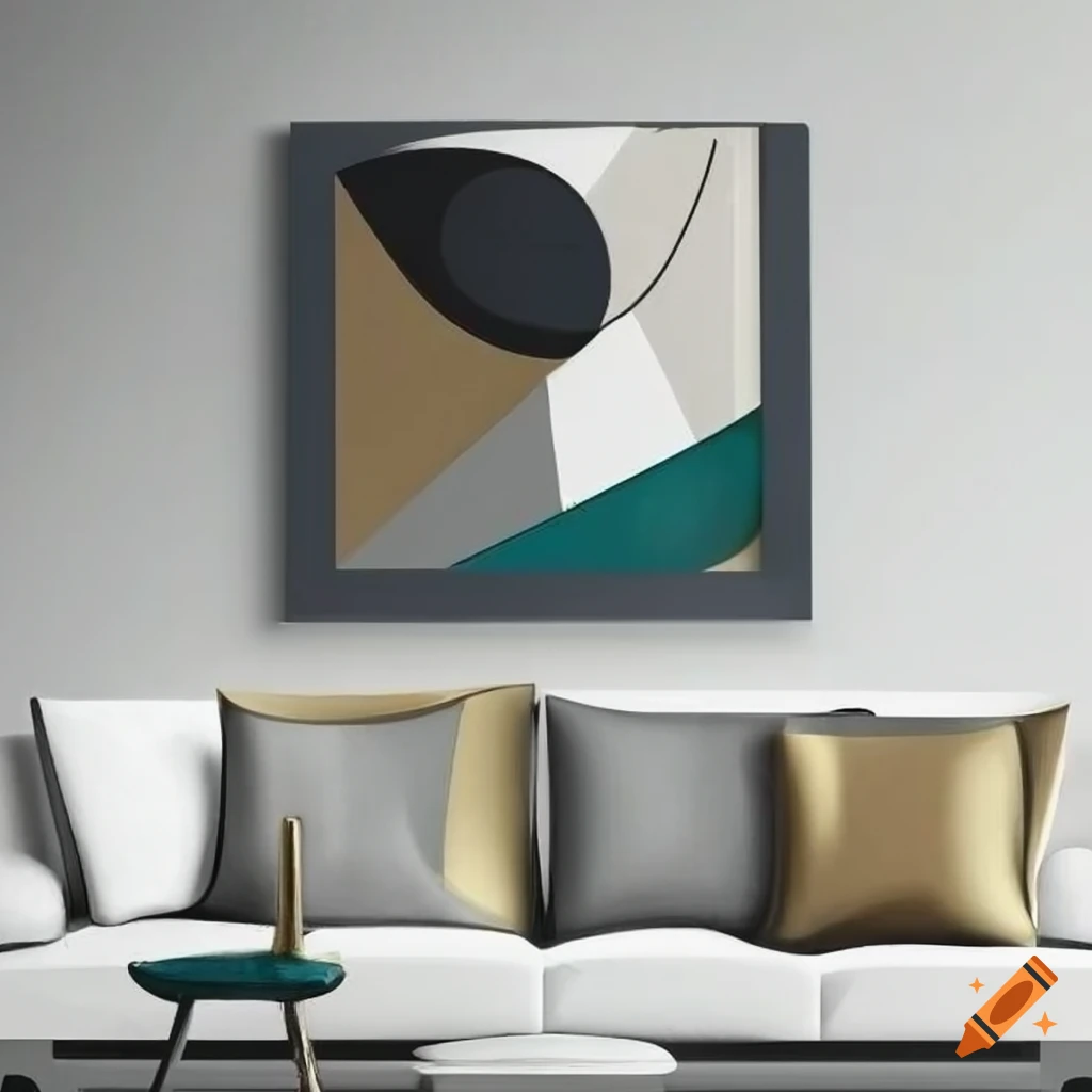 cubist artwork with woman figure and geometric shapes