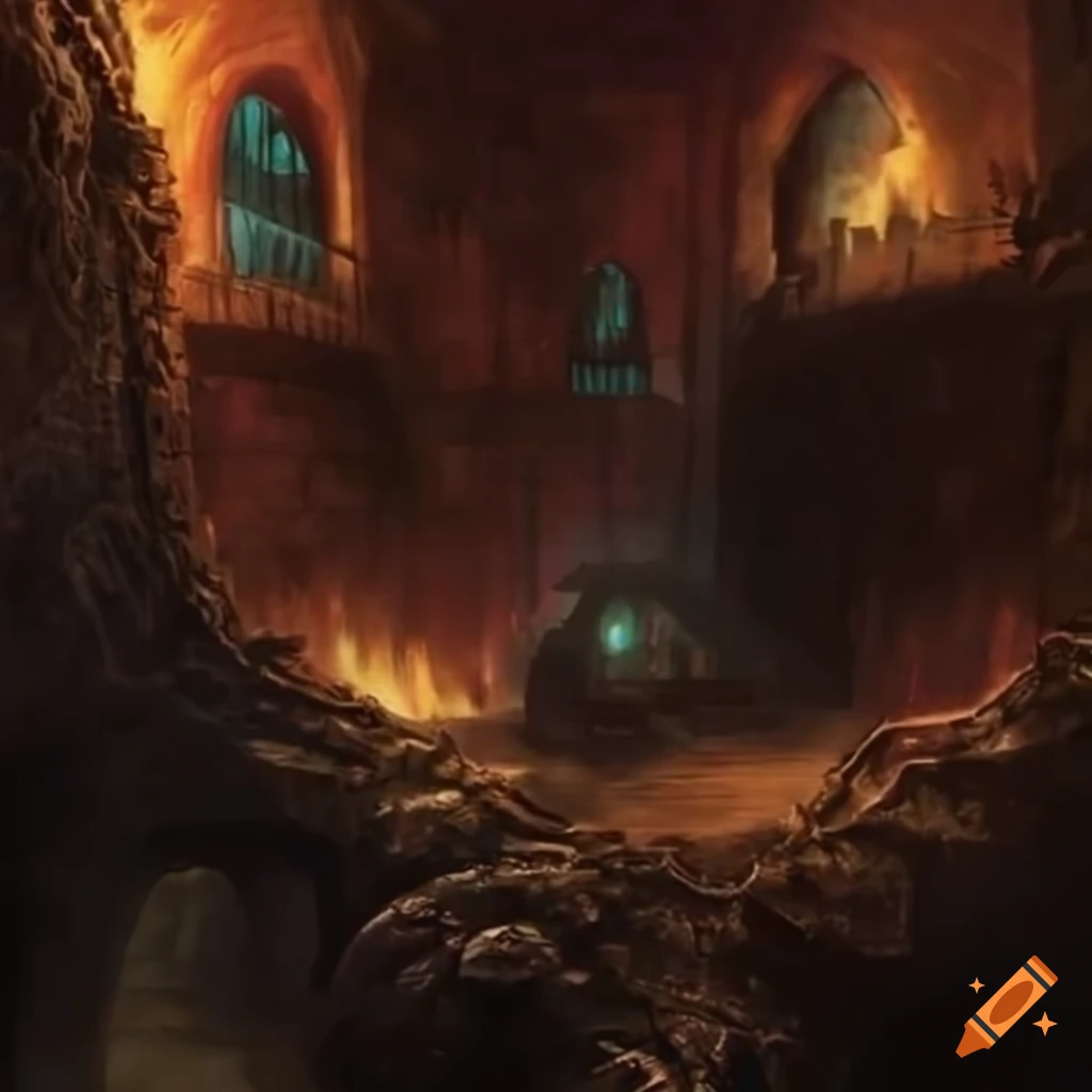 image of castle sewers with a dark chasm below