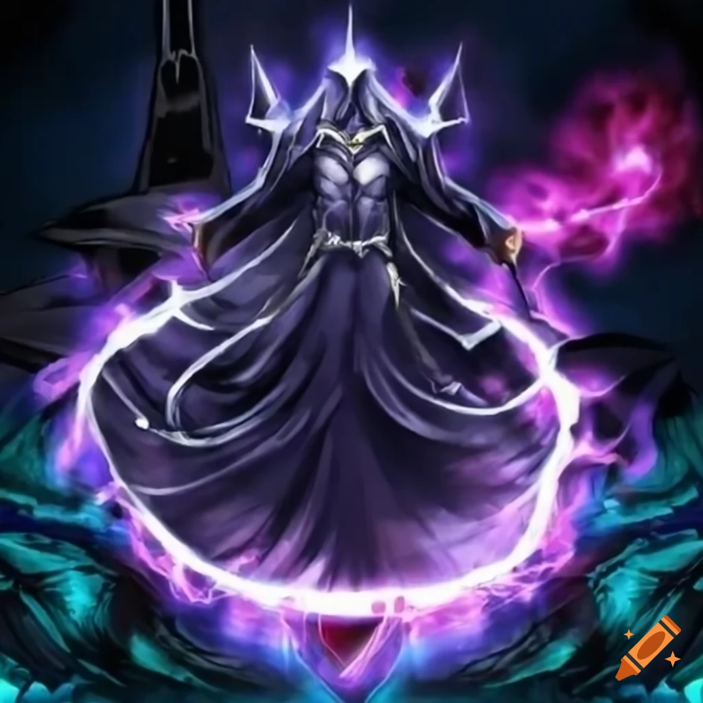 dark magician in yugioh art style