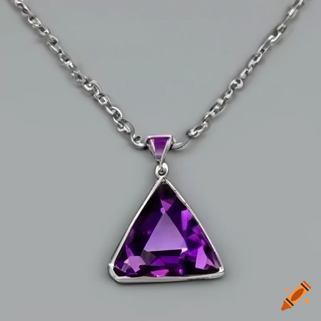 necklace with amethyst pendant