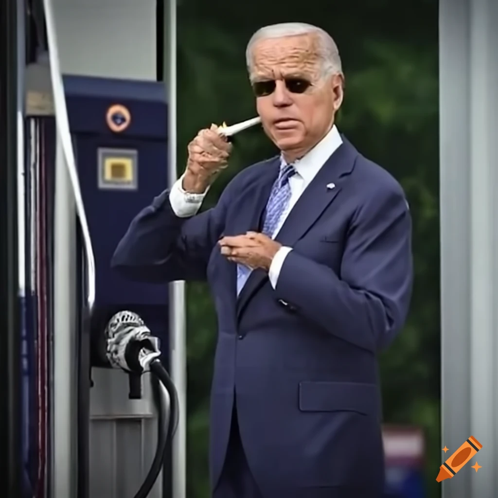 did joe biden smoke cigarettes Joe Biden smoking a cigarette at the gas pump on Craiyon