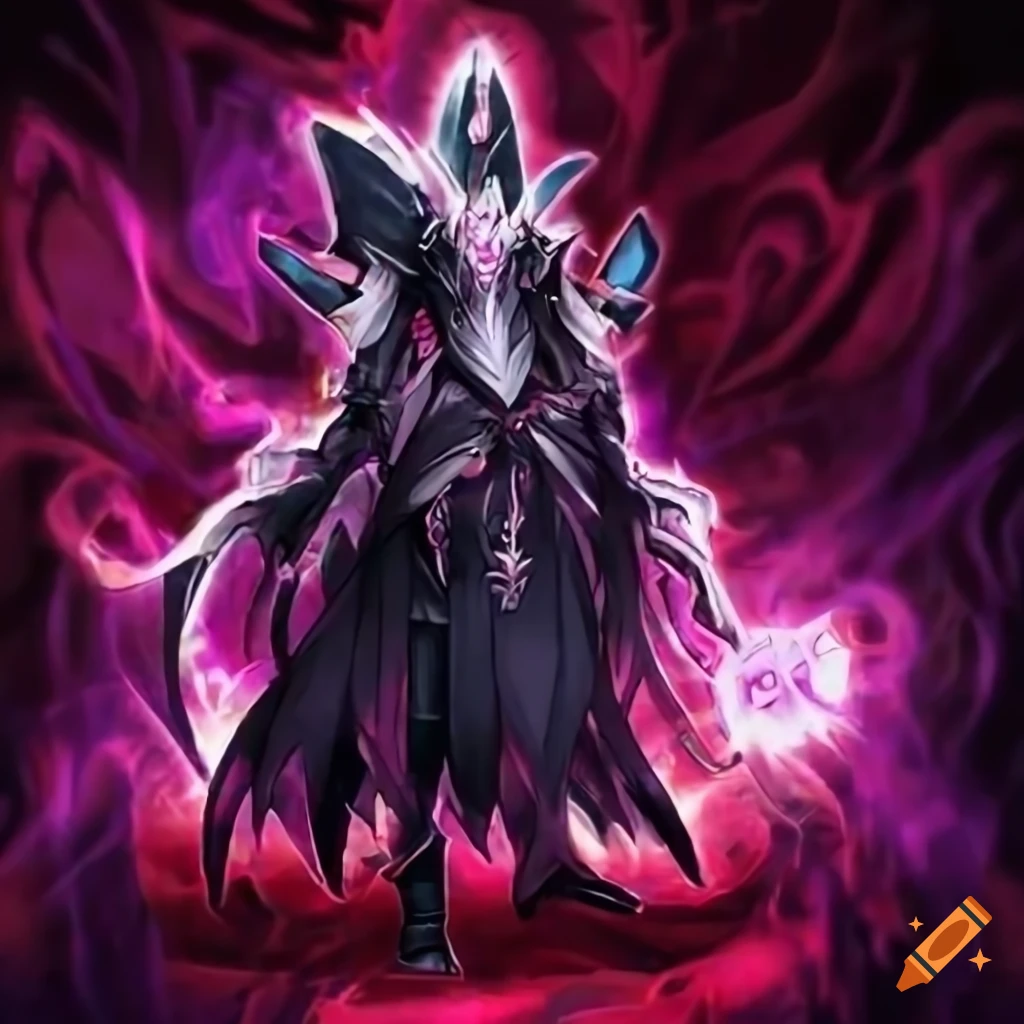 dark magician in yugioh art style
