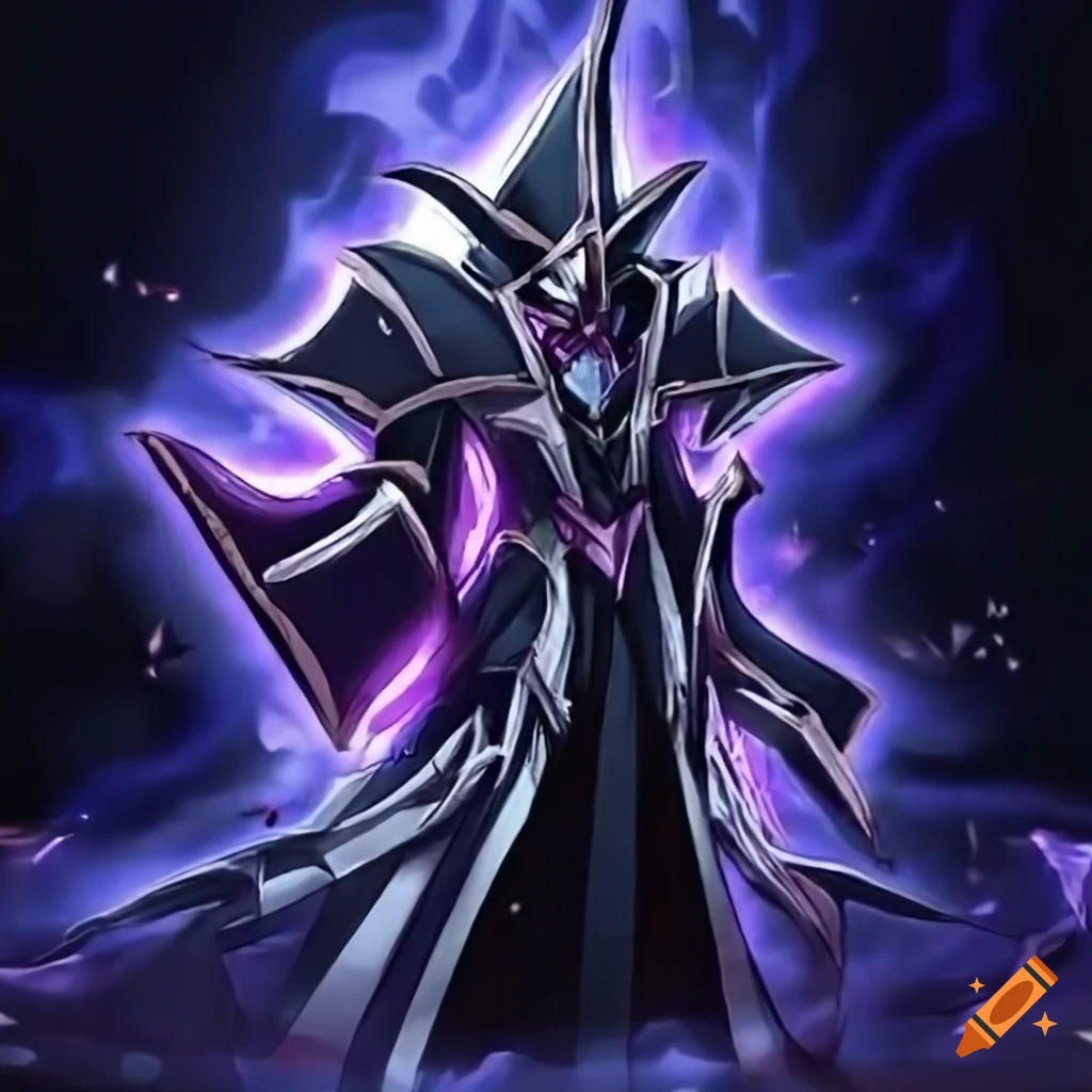 magician with red magic effects in dark robe