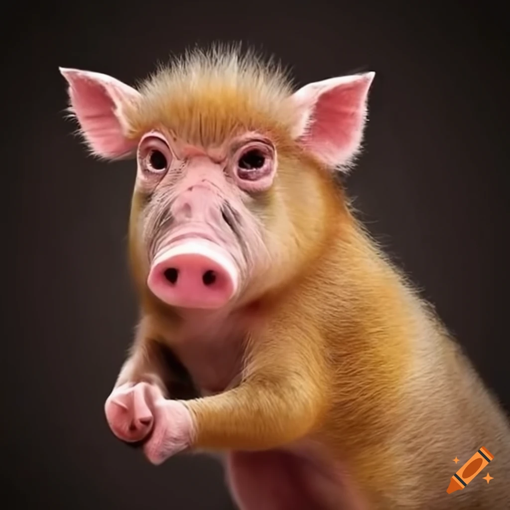 image of a pig-monkey hybrid