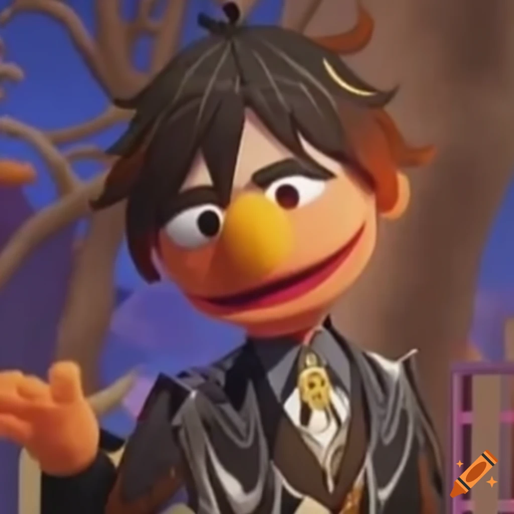 Zhongli character on Sesame Street