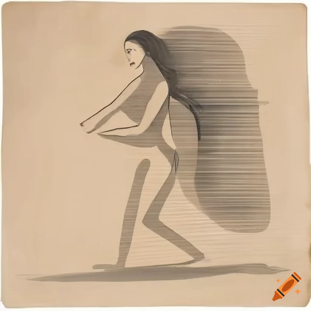 artwork of a woman escaping her past