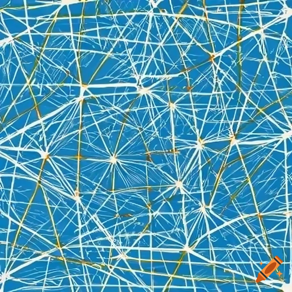Abstract depiction of network lines on Craiyon