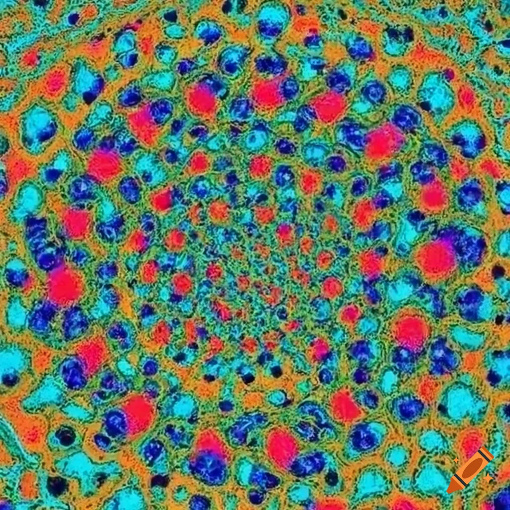 vibrant and colorful artwork with various patterns
