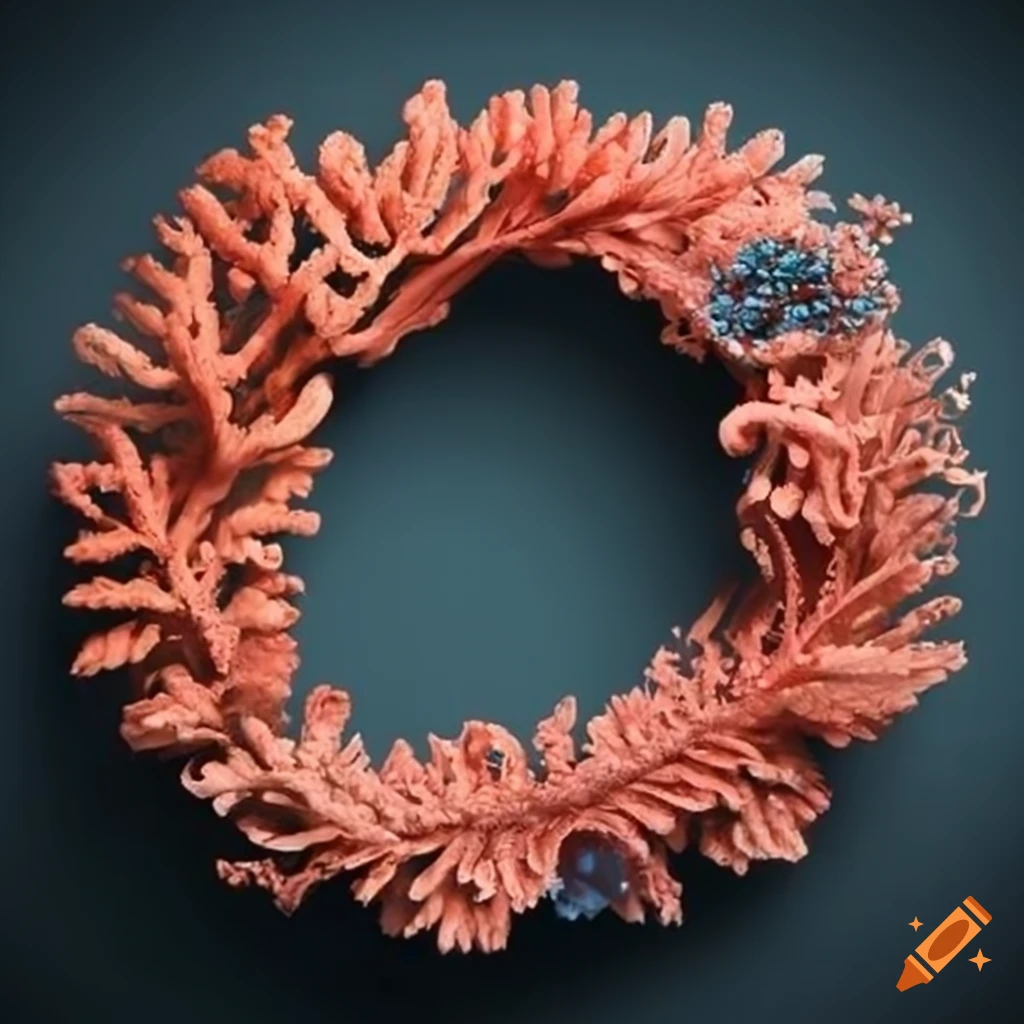 beautiful coral wreath for home decor