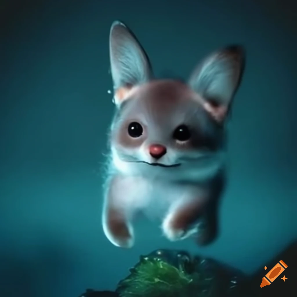 artwork of cute animals inside a raindrop