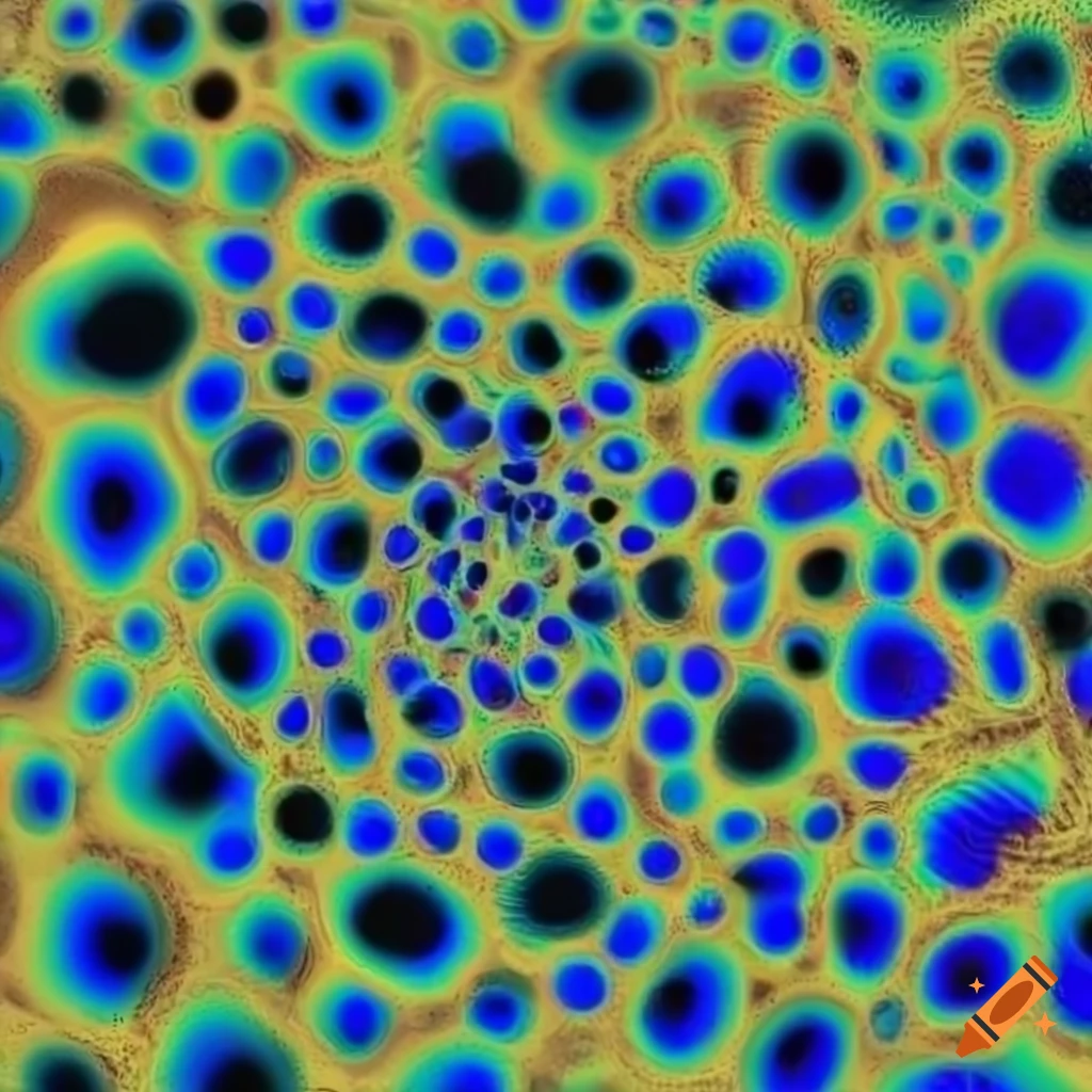 abstract artwork with vibrant colors and dot patterns