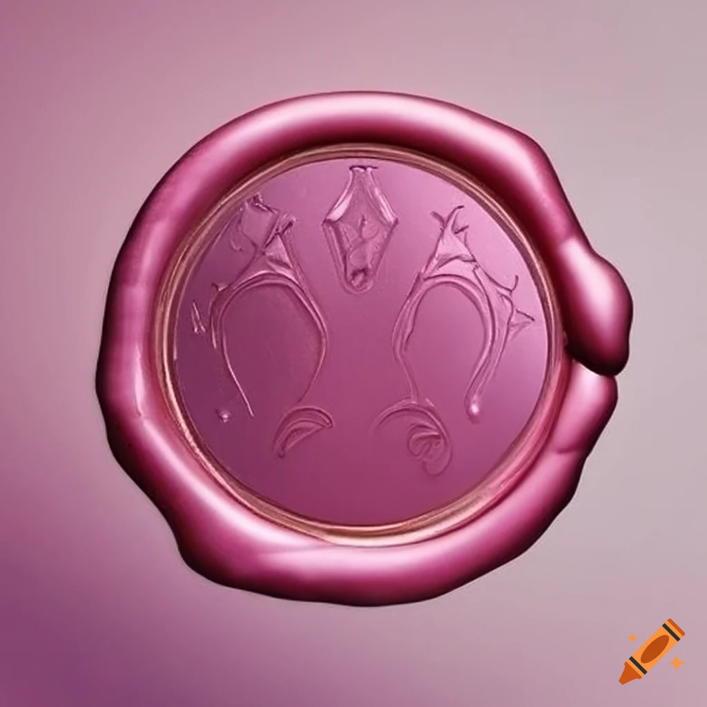 pink-metallic-diamond-shaped-wax-seal-on-craiyon