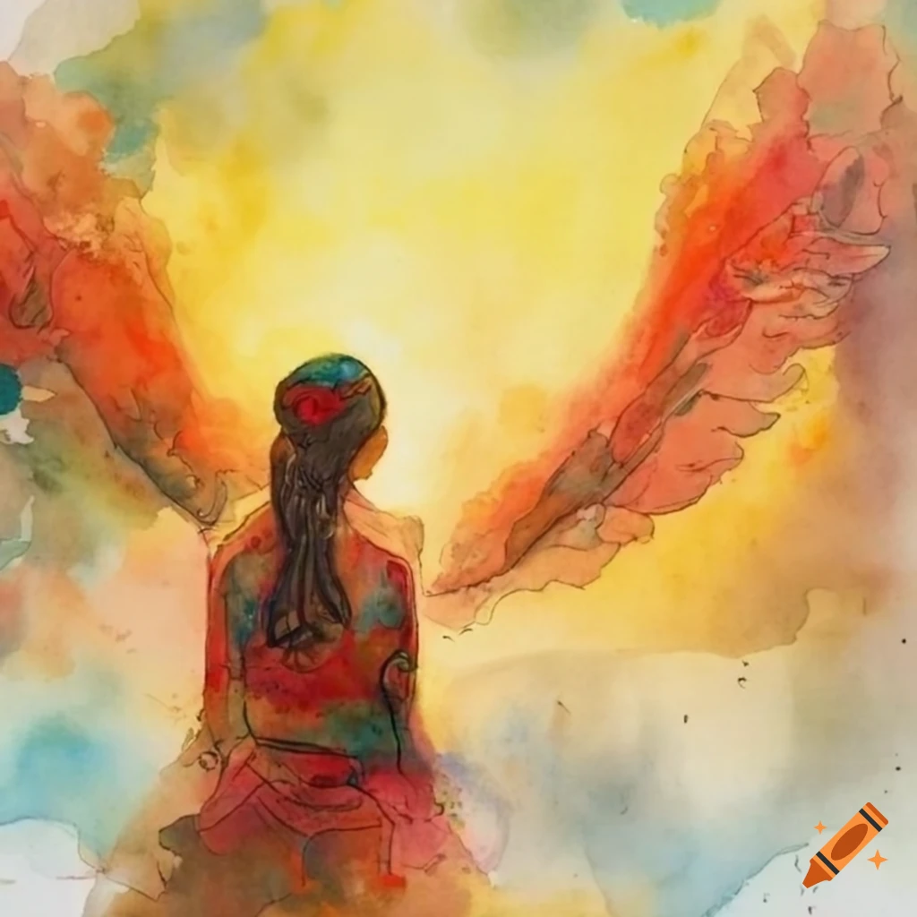 watercolor painting of divine guiding hand