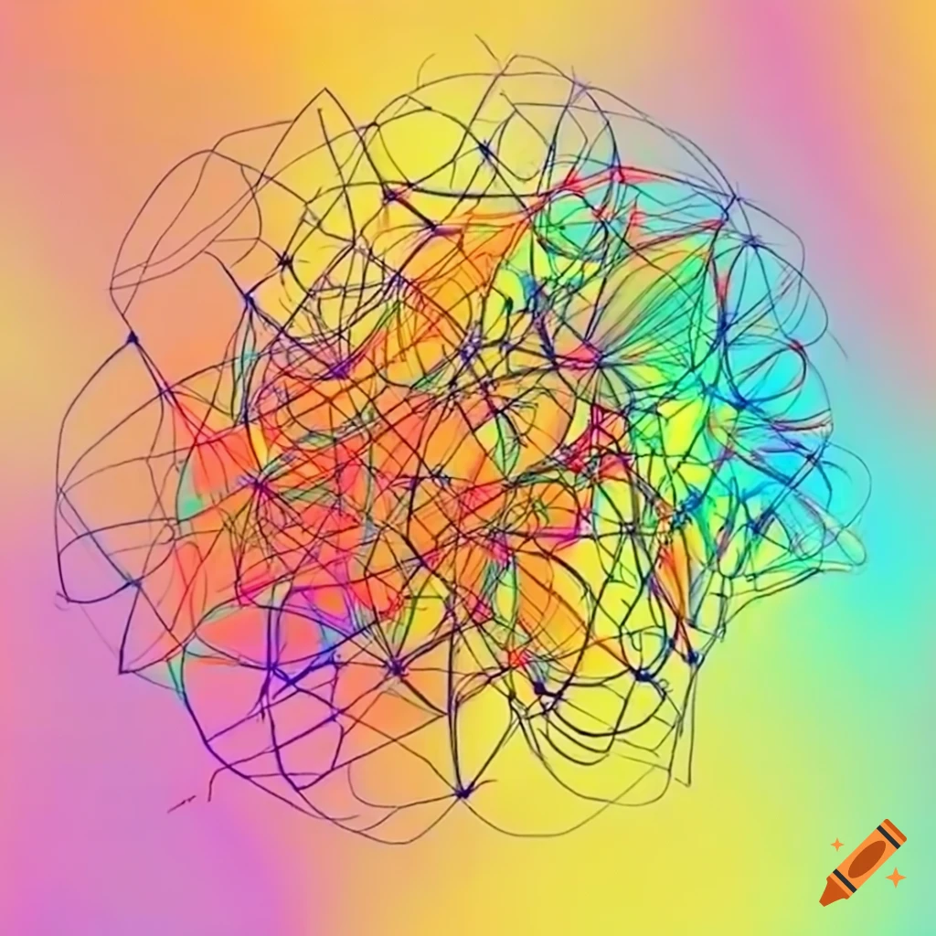 abstract depiction of busy network lines