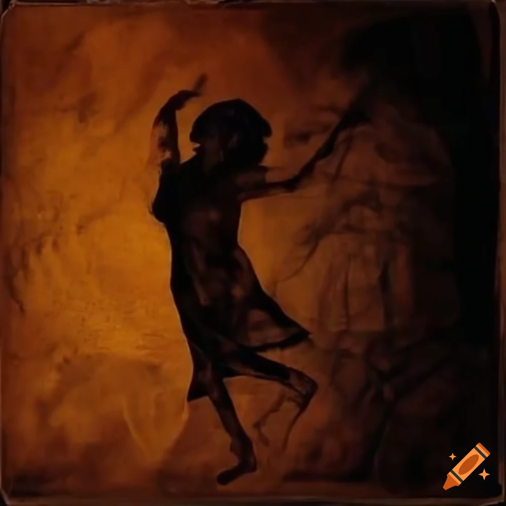 abstract art of a woman escaping her past
