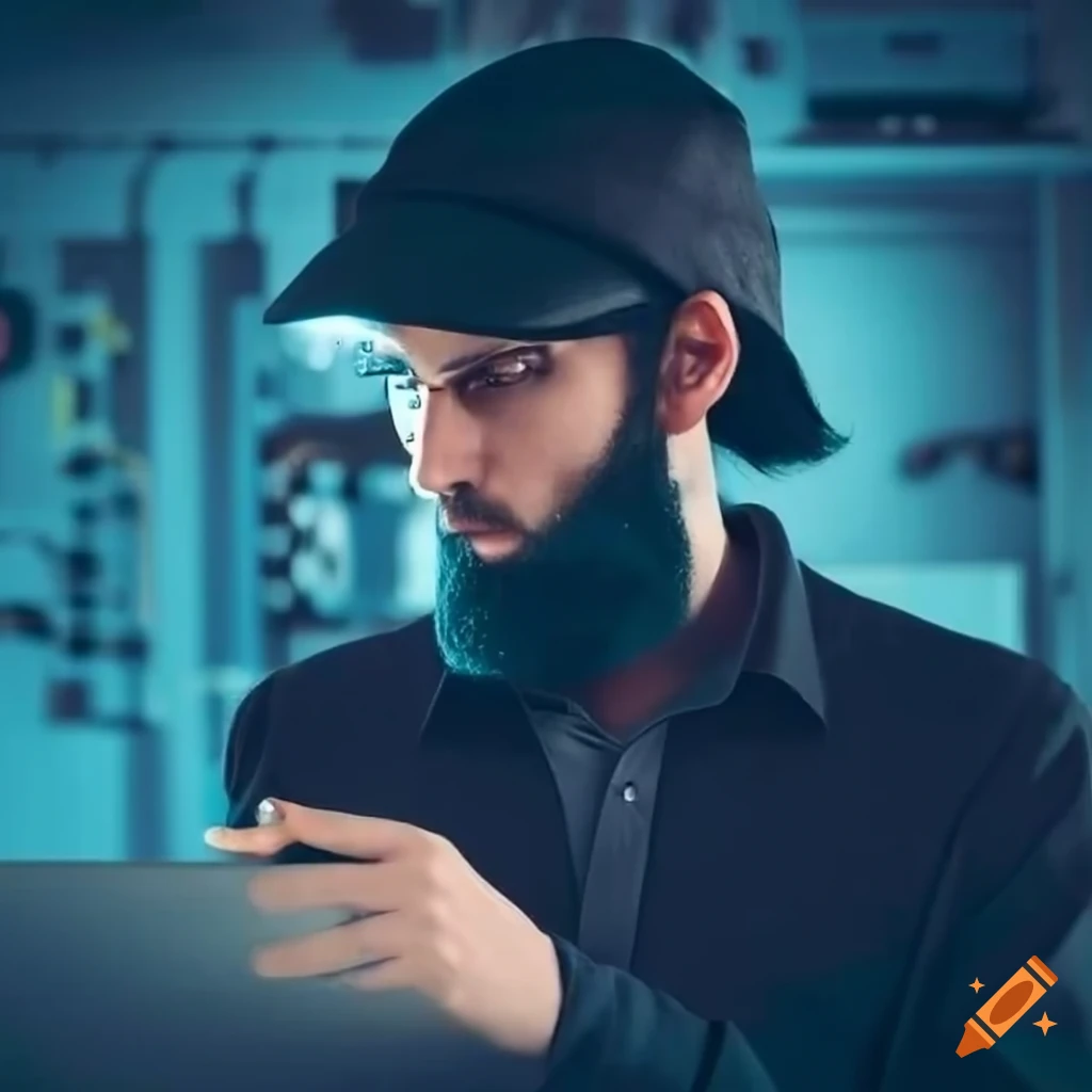 Computer technician working on a computer on Craiyon