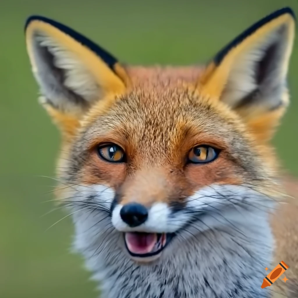 cute female fox with adorable eyes