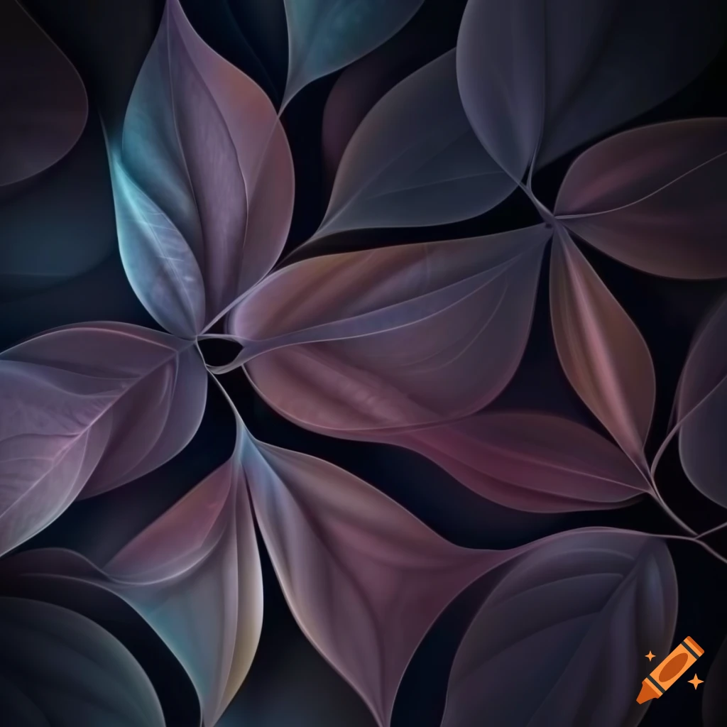 silver interlocking leaves on dark background