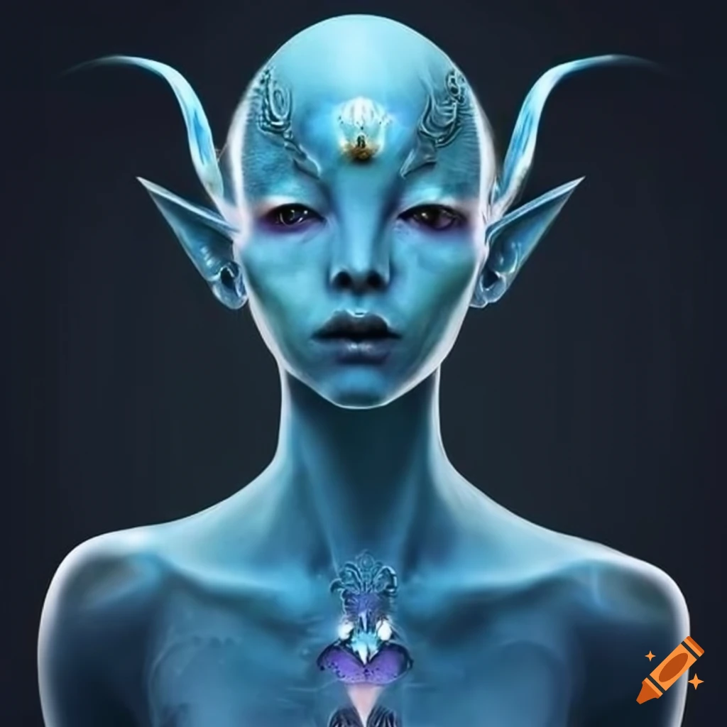 Image of a mystical alien elf queen on Craiyon