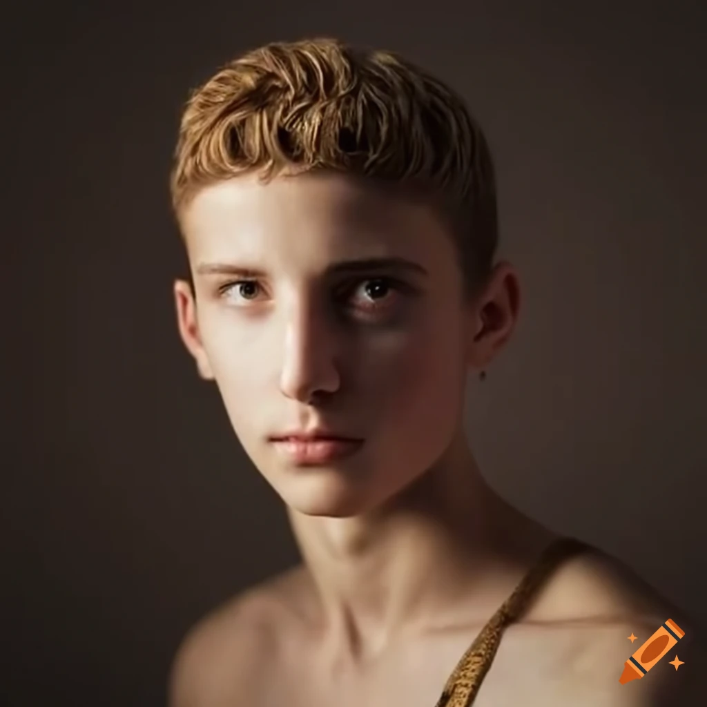 portrait of a young Greek athlete in a Roman tunic