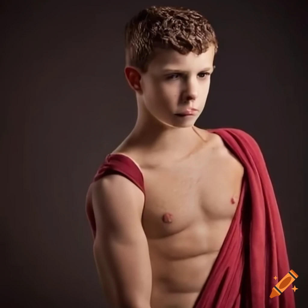 portrait of a young Greek athlete in a Roman tunic