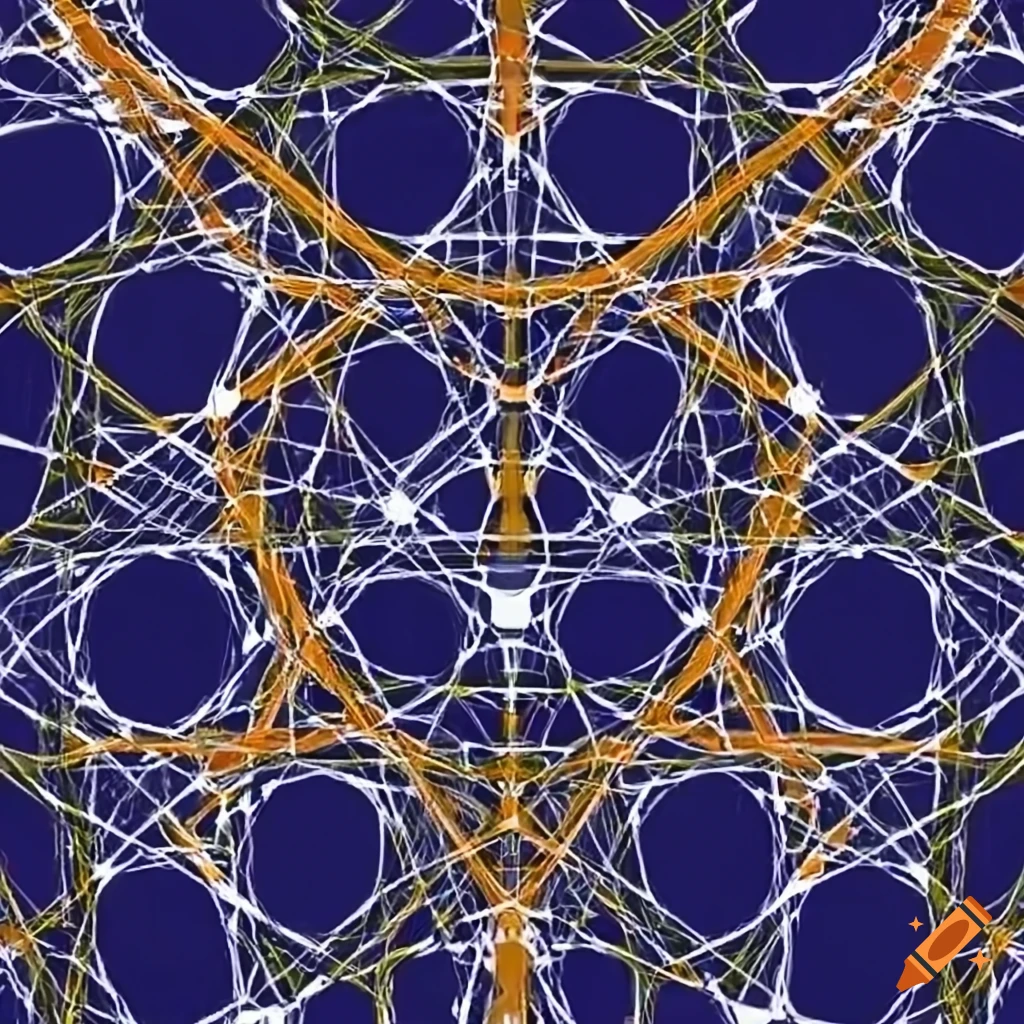 Abstract image of complex network lines on Craiyon