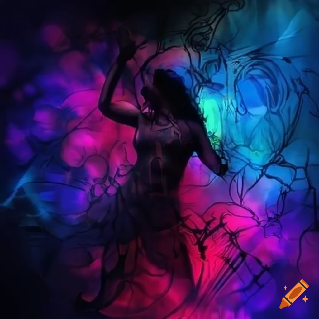 abstract artistic representation of reggaeton music