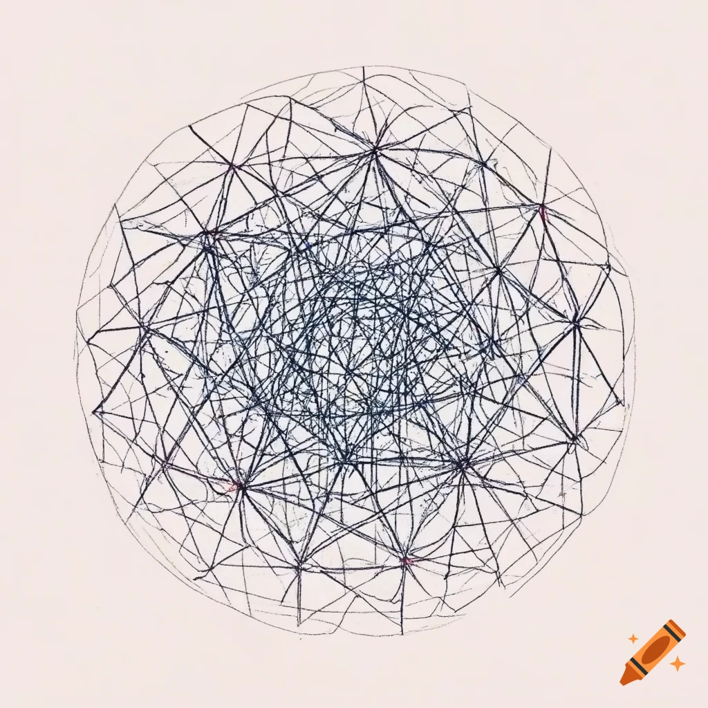abstract artwork of complex network lines