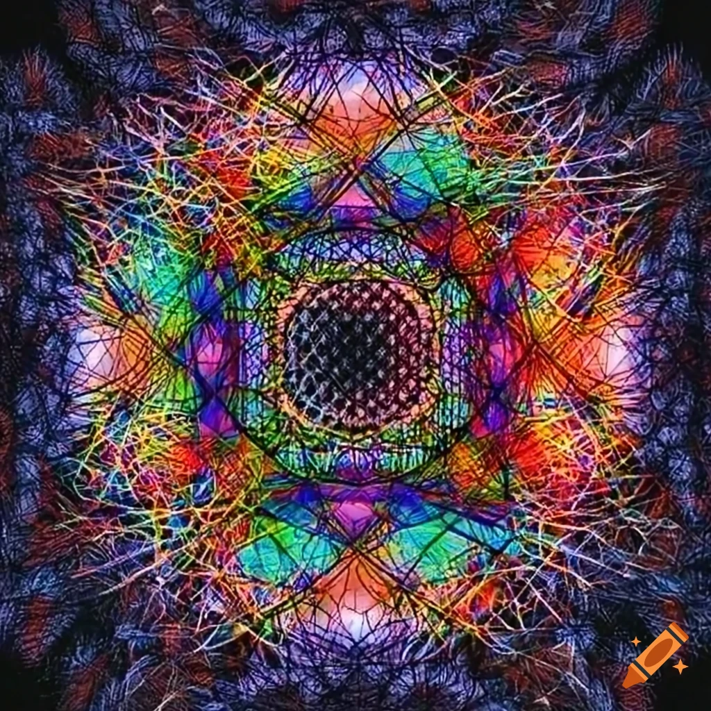 complex aperiodic network lines artwork